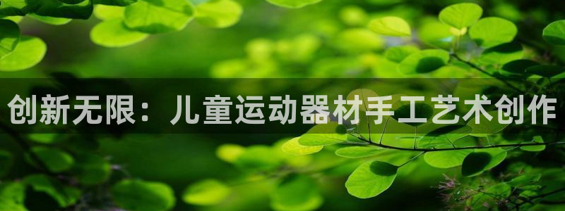 凯捷体育平台是正规平台吗：创新无限：儿童运动器材手工
